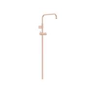 Barre de douche télescopique adaptable au robinet thermostatique mural Or Rose Mat 24K - TRES 03464501OPM