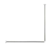 Barre de douche Tringle d'angle 90 x 90 cm en Acier inoxydable - TENDANCE