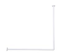 Barre de douche Tringle d'angle 90 x 90 cm en Aluminium Blanc - TENDANCE