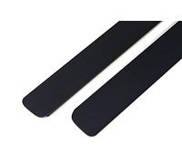 Barre de finition en aluminium pour plan de travail de cuisine - Rails d'angle et latéraux - Noir 28 mm (Gauche + Droite 28 mm SANS TROUS DE VIS)