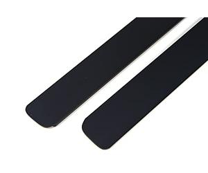 Barre de finition en aluminium pour plan de travail de cuisine - Rails d'angle et latéraux - Noir 28 mm (Gauche + Droite 28 mm SANS TROUS DE VIS)