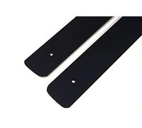 Barre de finition en aluminium pour plan de travail de cuisine - Rails d'angle - Rail latéral - Noir 38 mm (Gauche + Droite 38 mm AVEC TROUS POUR VIS)