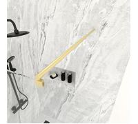 Barre de fixation murale OR DORE BROSSE réglable de 70 à 100cm pour paroi de douche FREEDOM 2 GOLD
