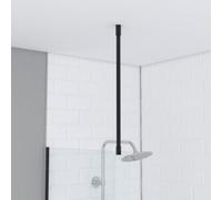 Barre de fixation plafond pour douche a l'italienne laque NOIR MAT - 60cm RECOUPABLE