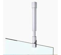 Barre de fixation pour paroi de douche, Stabilisateur de douche carré en acier inoxydable, Pour barres de douche 300-450 mm Epaisseur du verre 6-10 mm, (Tube Carré 300-450mm)