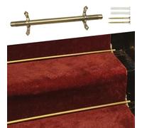 Barre de Fixation pour Tapis d'escalier, Ensemble de 10 Barres de Tension pour Tapis d'escalier de 34 à 50 Pouces avec Supports de marches en Laiton, pour escaliers de Villas, hôtels ou musé