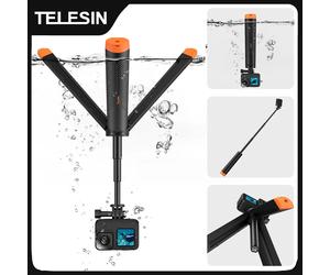 Barre de flottabilité sous-marine TELESIN, bâton de selfie extensible, trépied pour caméra d'action Gopro Insta360 DJI OSMO, accessoires Buoyancy bar Tripod
