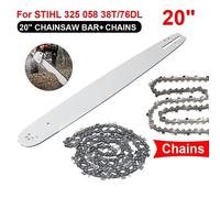 Barre de guidage de tronçonneuse de 20 pouces avec chaîne de scie 325 76DL pour STIHL MS290 MS291-310-340-360-380-391-440 support de scie-29T 59DL-