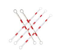 Barre de guidage rétractable de 1,2 à 2,2 mètres, barre de barrière en | Connecteur de contrôle de foule télescopique avec film réfléchissant pour stationnement portable (taille unique)