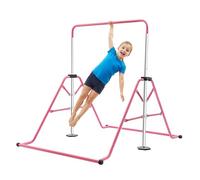 Barre de Gymnastique Pliable pour Enfants 3-8 Ans, Barre Horizontale, Capacité 220KG, 115 à 155 cm Réglable, Construction en Acier Stable, antidérapante, Équipement de Gym pour Accueil Formation