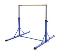 Hauki Barre de Gymnastique Pliable pour Enfants, Bleu, Réglable en Hauteur 95,5-150 cm,
