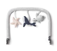 Barre de jeu transat 3-en-1 Ergobaby Evolve, accessoire Ocean Wonders, gris clair