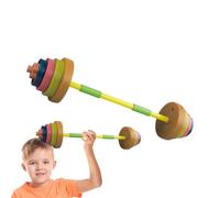Barre de jouet pour enfants : kit d'entraînement avec poids réglable, équipement d'exercice durable, jouets pour développer la force dans les jeux de rôle, équipement d'activité physique active