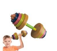 Barre de jouet pour enfants : kit d'entraînement avec poids réglable, équipement d'exercice durable, jouets pour développer la force dans les jeux de rôle, équipement d'activité physique active