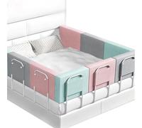 Barre de Lit, 50/60cm Protège-lit, 5 Trous Hauteur Réglable Protection Contre les Chutes pour les Enfants, Tous les Côtés Garde-corps pour Lit D'enfant et Lit Simple/double ( Color : Grau , Size : 50c