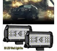 Barre De Lumière De Travail À Large Faisceau Led, 5 Pouces, 72w, Faisceau Combiné 12v 24v, Pour Camion Tout Terrain, Atv, Suv, Bateau, Conduite 4x4, 1 Pièce