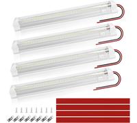 Barre De Lumière Intérieure À Led 12w Blanc Froid 6000k Reglette Led 12v Camping Car 108 Led Smd Voiture Eclairage Interieur Pour Bateaux, Camions, Fourgon, Dc12-85v, Lot De 2