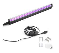 Barre de Lumière Noire UV LED 10 W 0.3 m USB Portable T5 Lampe Noire Tube, Luminaires LED pour Briller dans le Noir, Peinture Corporelle, Poster, Club d'Halloween