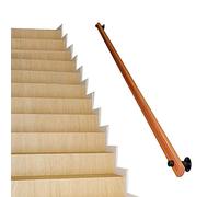 Barre de Main En Bois Pour Escaliers Montés Au Mur Barre de Main En Bois Banister Main Rail Anti-Dérapage Barre de Main Pour Escaliers, Enfants, Tailles Multiples/100Cm