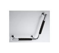 Barre de maintien coudée OMEGA en inoxydable et gomme noire 42x8x42 cm-Gauche--42 - Bemeta