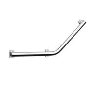 Barre de maintien coudée PMR PELLET Design 135° aluminium anodisé brillant caches résine chromée