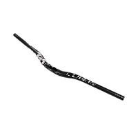 Barre de montage de vélo en alliage d'aluminium, remplacement de guidon de piste de roue, diamètre de montage de 31.8mm (Noire)