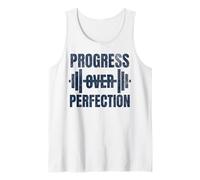 Barre de motivation Progress Over Perfection Gym Débardeur