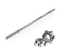 VirtuFit Barre de musculation colliers de serrage 120x7x7 cm Unisexe Argenté