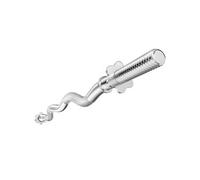 Hop-Sport Barre de musculation curl EZ en acier chromé de 120 cm avec filetage, Diamètre de 30 mm, Poignée antidérapante, Home gym Inox