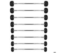 Barre de musculation - HMS - GSG15 - Poids ajustable 10-50kg - Acier chromé - Revêtement caoutchouc