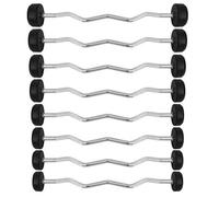 Barre de musculation - HMS - GSL35 - Caoutchouc - 35 kg - Confort optimal pour biceps/triceps