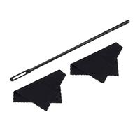 Barre de nettoyage pour flûte et tampons en tissu Kit de polissage pour instruments à vent en bois