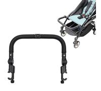 Barre de pare-chocs de poussette réglable multifonctionnelle en cuir PU, accessoires poignée poussette avec interrupteur à bouton pour bébé, sécurité des tout-petits, accessoires pour bébé