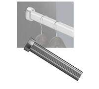 Barre de penderie antidérapante grise, porte-sous-vêtements, barre de suspension horizontale en alliage d'aluminium épais(130cm/51.2in)