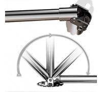 Barre de penderie, Barre de penderie à Bride réglable pour Murs inclinés, Support de Rideau de Douche d'angle, perçage requis, idéal pour Les magasins de vêtements et pour préserver l'intimi