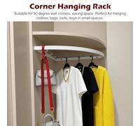 Barre de penderie d'angle en Fer doré, Support Mural incurvé à 90° pour vêtements, idéal pour Les Petits espaces, Barre de Suspension (60 x 60 cm / 23,6" x 23,6")