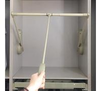 Barre de penderie escamotable - Barre de penderie Extensible et Rabattable pour penderie, Gain de Place dans Les placards et armoires, 26 Pouces