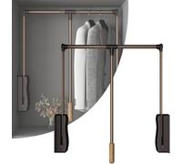 Barre De Penderie Escamotable En Métal, Tringle Relevable Pour Armoire, Largeur Réglable 51-66 Cm, Support Robuste Pour Vêtements, Idéal Dressing Et Placard-D||M