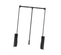 Barre De Penderie Escamotable, Rail De Penderie Réglable À Fixation Latérale, Largeur De Meuble Compatible : 55 À 125 cm(Black,700-930mm)