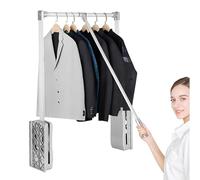 Barre de penderie escamotable robuste - Système de penderie réglable dans les deux sens, avec système de levage et d'abaissement, noir, 700 x 930 mm - Optimisation de l'espace et de l'efficacité, ar