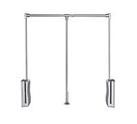 Barre de penderie escamotable, tringle à vêtements rétractable pour armoire, système de levage télescopique réglable, capacité de charge 20 kg, gain de place (Dimensions : 670-1220 mm) (660-890 mm)