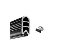 Barre de penderie réglable et robuste, rail en aluminium for un support solide - Kit de montage inclus(Black,131~150cm)