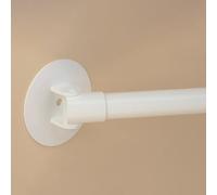 Barre de penderie réglable pour Murs en Angle, Support de Tringle Blanc, Tube de Support d'étagère de 74 à 114 cm, Solution de Rangement Polyvalente pour Salle de Bain et Dressing, Design GA