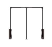 Barre de penderie rétractable, barre transversale télescopique en acier inoxydable, barre de levage à descente lente for vestiaire et penderie(Color1,930-1250mm)
