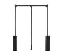 Barre de penderie rétractable pour armoire, cintre robuste pour suspendre les vêtements, système de levage télescopique réglable avec retour automatique, capacité de charge 20 kg (taille : 51-121 cm)