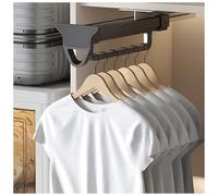 Barre de penderie rétractable ultra-résistante 10-20 po - Porte-pantalons et cintre gain de place - Capacité de 110 lb pour organiser les vêtements et optimiser l'espace de votre penderie (p