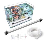 Barre de pierre à air d'aquarium de 30 cm, kit diffuseur d'air en alliage d'aluminium avec tube, clapet anti-retour, valve de contrôle et ventouses, aérateur nano bulle pour aquarium hydroponique