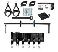 Barre de pilates portable, kit d'entraînement Pilates, bâton d'exercice multifonctionnel, kit de rouleau abdominal, équipement d'entraînement complet du corps, accessoires de pilates à domicile, bâton