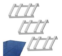 Barre De Piscine À Grande Boucle,Connecteur Robuste Sécurisé 3 Pièces | Boucle pour Couverture Sécurité Piscine Enterrée - Jardin Cour Terrasse Maison Arrière-Cour Espace Extérieur