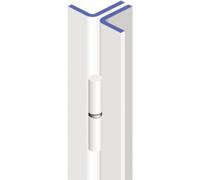 Barre de pivot 30 x 30 mm cornière droite finition époxy blanc HERACLES BLI-BPI10003